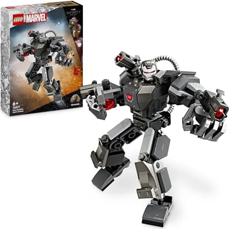 LEGO Marvel War Machine Mech, baubares Superhelden-Spielzeug mit 3 Shootern für Kinder, legendäre Actionfigur aus dem MCU, Geschenk für Jungs und Mädchen ab 6 Jahren 76277