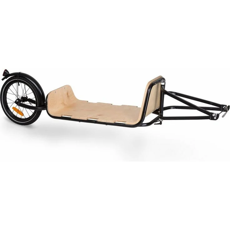 KLARFIT Fahrradkinderanhänger Companion Chaser Fahrradanhänger, Einrad-Anhänger mit bis zu 30 kg Ladefläche, Multiplex-Birkenholz