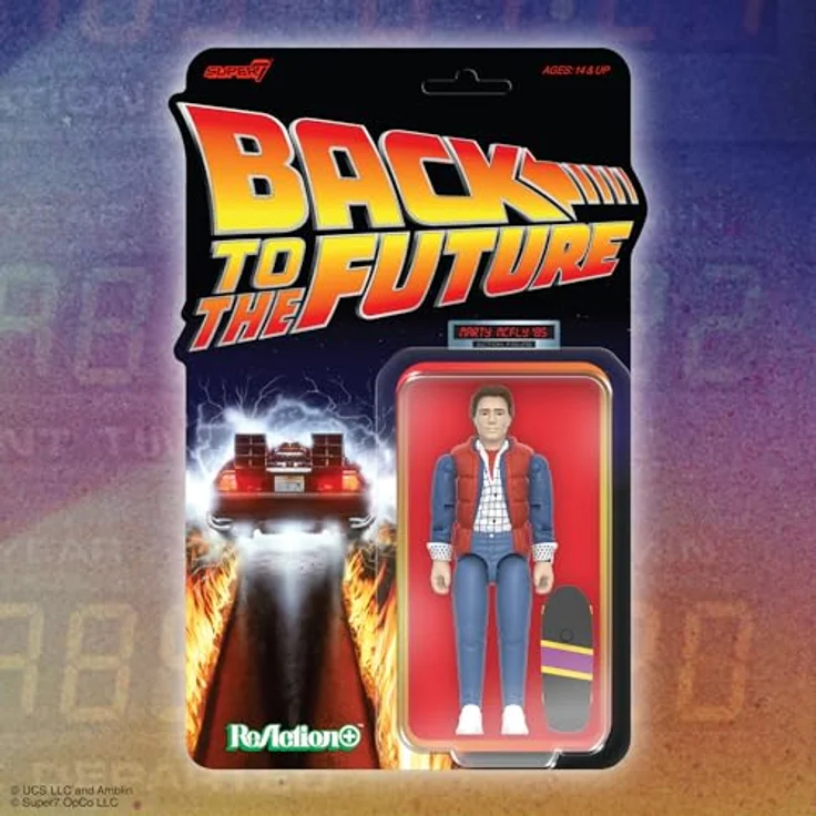 Super7 Zurück in die Zukunft ReAction+ Actionfigur Wave 01 Marty McFly '85, Retro-Style mit 12 Gelenkpunkten – Bild 7