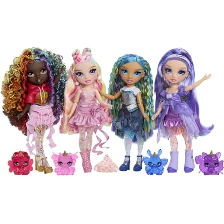 Rainbow High Anziehpuppe Rainbow Shimmers, Fashion Doll Bella mit durchsichtigen Beinen und Glitzer-Schleim, pink – Bild 5