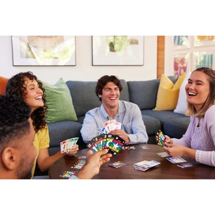 Mattel Games Phase 10 Flip Kartenspiel, beidseitig bedruckte Karten, spezielle Farbphasen, 2-6 Spieler, HYN12 – Bild 2