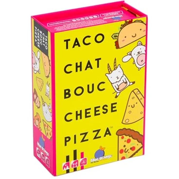 Blue Orange Taco Katze Ziegenkäse Pizza, Gesellschaftsspiel für 2 bis 8 Spieler, ab 8 Jahren, extrem einfache Regeln, 10 Minuten Spielzeit