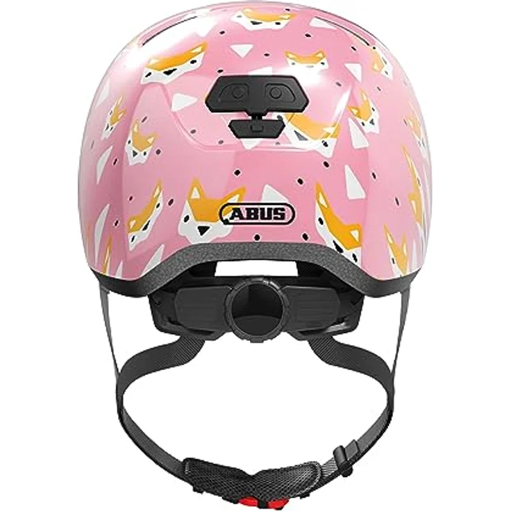 ABUS Kinderhelm Skurb Kid - Robuster Fahrradhelm im Skater-Look mit Platz für Zopf - Rosa mit Füchsen, Größe M – Bild 3