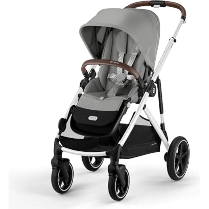CYBEX Gold Kinderwagen GAZELLE S, All-in-1-System mit 20+ Konfigurationen, Stone Grey