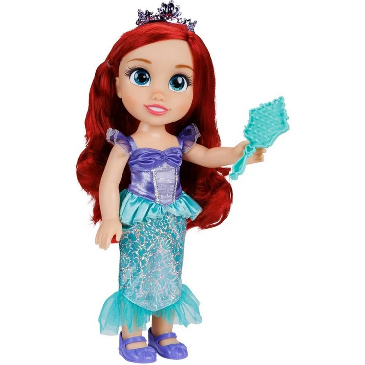 Jakks Pacific Babypuppe Disney Princess - Meine Freundin Arielle - ca. 35 cm, Meerjungfrauenkleid in Violett und Türkis-Tönen, mit RoyalReflection™ Augen
