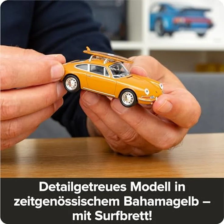 Franzis Verlag Porsche 911 Bausatz Adventskalender, Maßstab 1:43, bahamaagelbe Modellversion mit Surfbrett, ab 14 Jahre – Bild 5