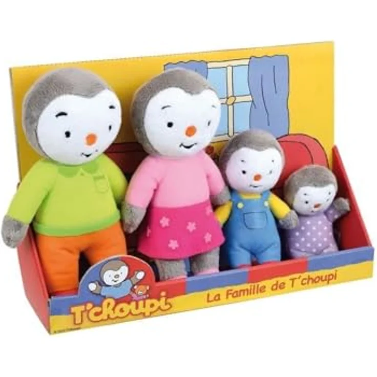 Jemini Plüschtier Familienset T'choupi, 4-teilig, 19 cm, für Kinder ab 0 Jahren – Bild 5