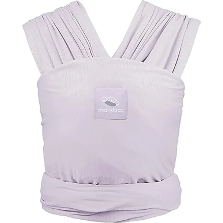manduca Sling Tragetuch > < Elastisches Babytragetuch aus Bio-Baumwolle (Jersey-Strickstoff/ohne Elastan) stabil und kuschelweich für Neugeborene & Babys ab Geburt (5.10x0.60 m) (Lavender) – Bild 5