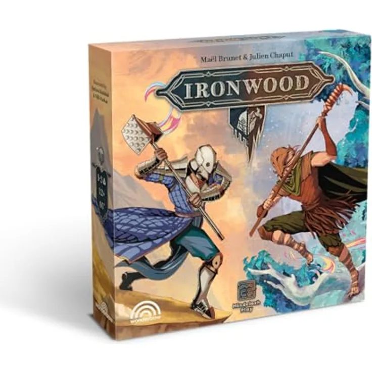 Avalia Studios Ironwood, strategisches Brettspiel für 1-4 Spieler mit asymmetrischem Gameplay und hochwertigen Materialien