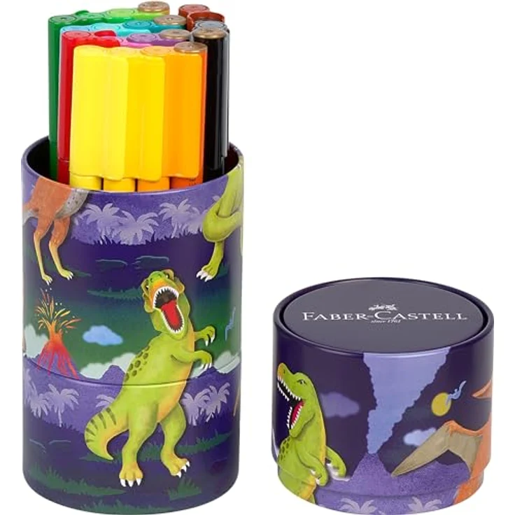 Faber-Castell Connector Filzstift - Dino, hochwertiger Filzstift mit cleverer Verbindungstechnologie – Bild 2
