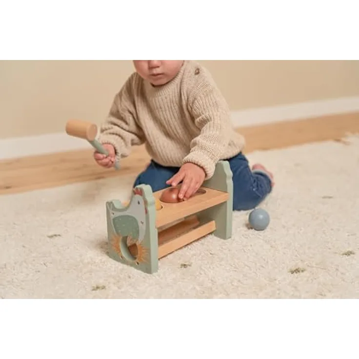 Little Dutch 7146 FSC Holz Hammerbank Huhn - Little Farm grün