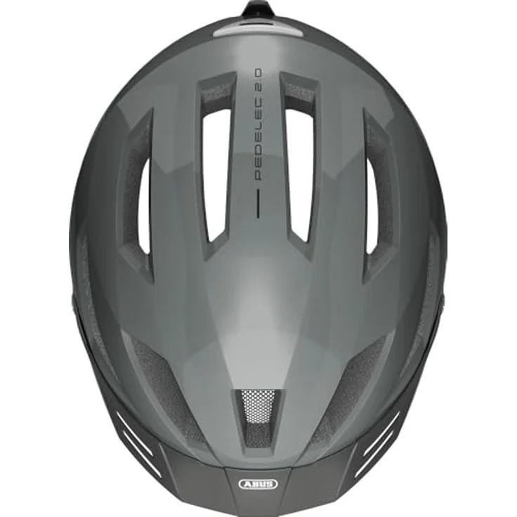 ABUS Stadthelm Pedelec 2.0 - Fahrradhelm mit Rücklicht und Regenhaube - Grau, Größe L (56-62 cm) – Bild 3