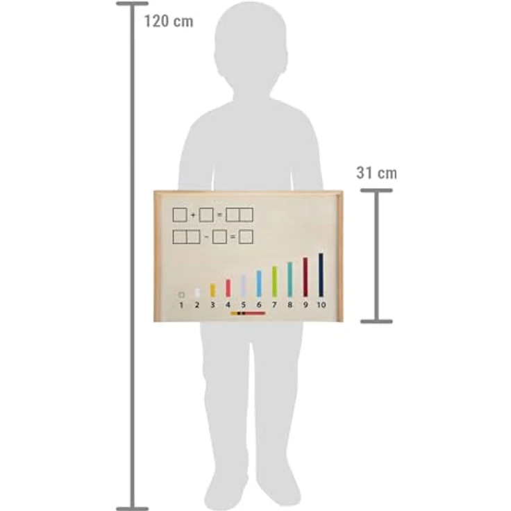 Small Foot Lernspielzeug Lernbox Rechenstäbchen - Educate (461-St), Montessori inspiriertes Mathe-Spielzeug aus FSC®-zertifiziertem Holz – Bild 2