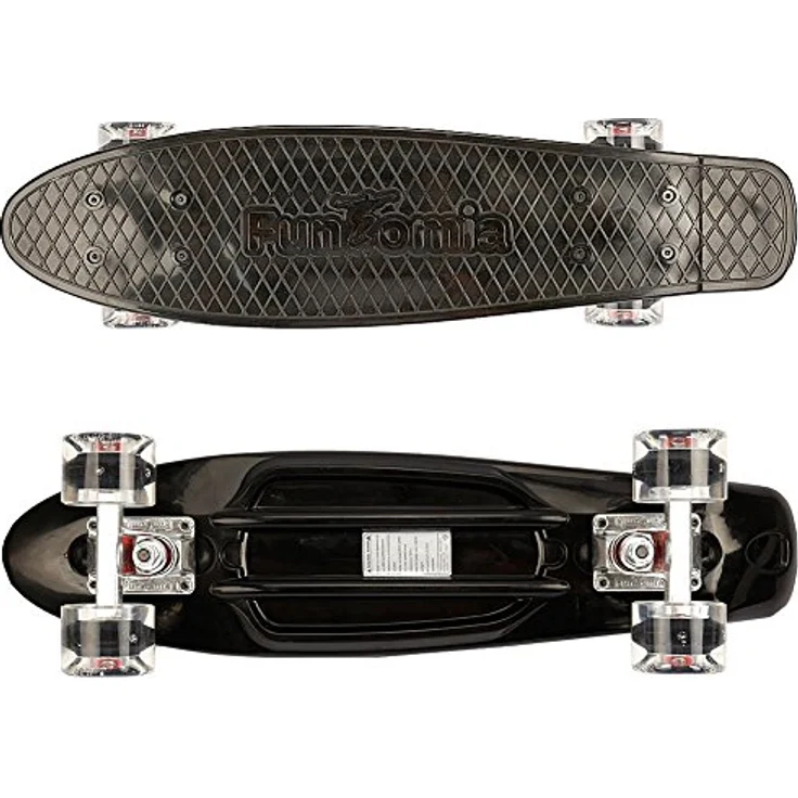 FunTomia Kinder Skateboard Cruiserboard Miniboard 57cm mit oder ohne LED Leuchtrollen Alu Truck Mach1 Kugellager Cruiser Mini Board – Bild 2