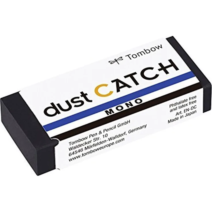 Tombow Radiergummi „Mono Dust Catch“, Kunststoff, Schwarz, 5 Stück