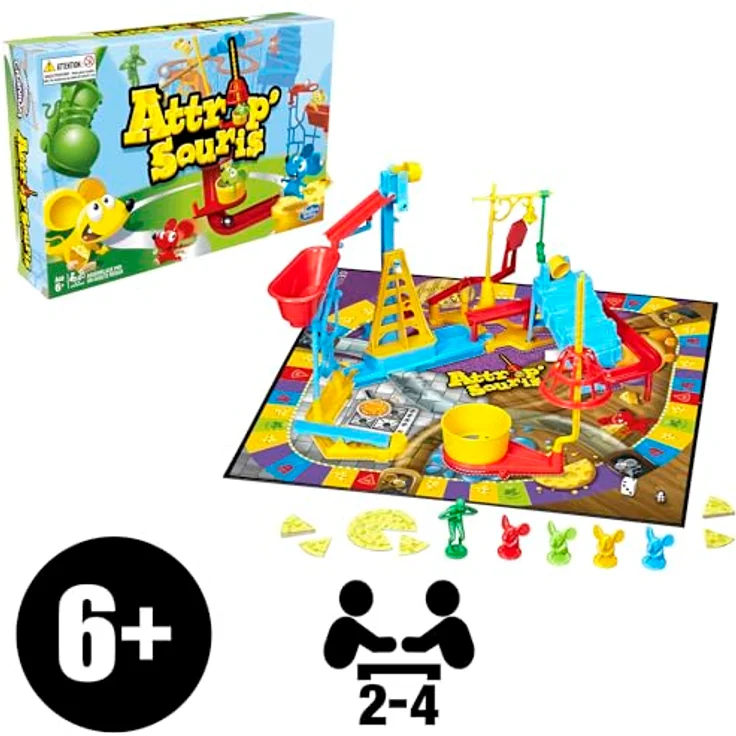 Hasbro Gaming Attrap'Maus, Brettspiel für Kinder ab 6 Jahren, einfache Montage, Mehrfarbig – Bild 2