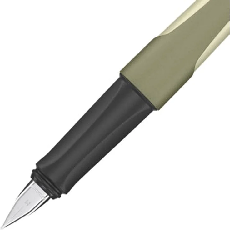 STABILO Füllhalter Flow, Füller in pastellkhaki mit ergonomischem Griff, nachfüllbar, 0,5 mm Edelstahlfeder, Made in Germany – Bild 2