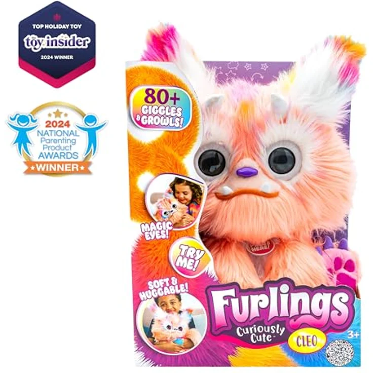 Furlings Cleo, interaktives Kuscheltier Plüsch-Schakalope mit über 80 Reaktionen, orange, für Kinder ab 3 Jahren – Bild 2