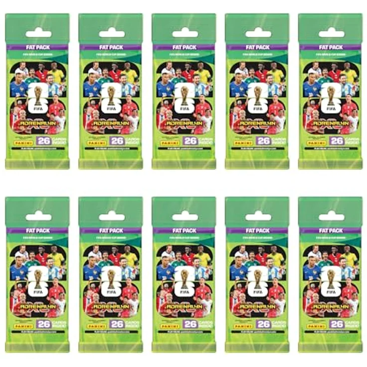 Panini FIFA-Weltmeisterschaft 2026 Adrenalyn XL Fat Pack, 26 offizielle Trading Cards für Sammler – Bild 2