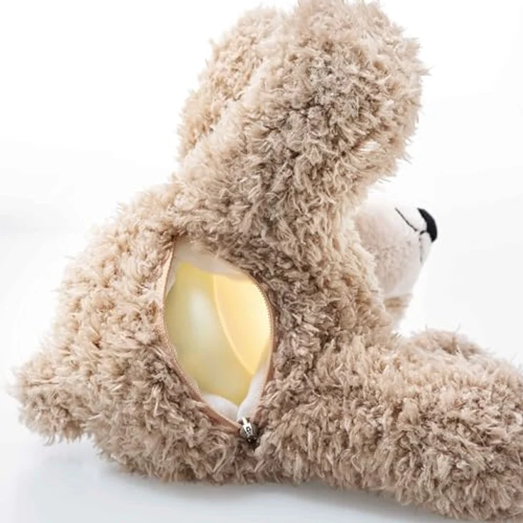 Steiff Kuscheltier Light at Night Caspar Teddybär sitzend, 28 cm, Nachtlicht, USB aufladbar – Bild 2