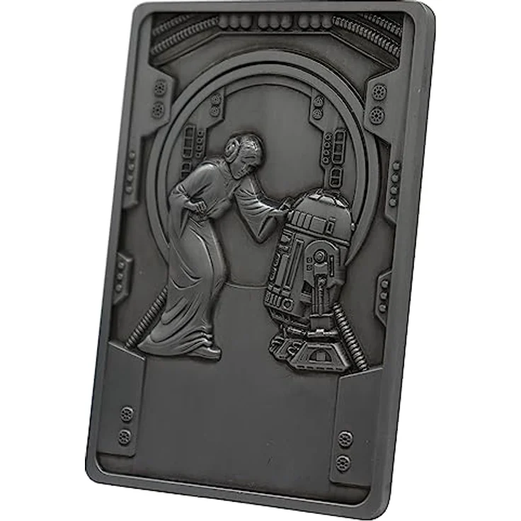 FaNaTtik Star Wars Iconic Scene Collection Metallbarren My Only Hope, Limited Edition FNTK-K-018, 75 x 50 mm, 9.995 Stück weltweit, mit Displaystand – Bild 3