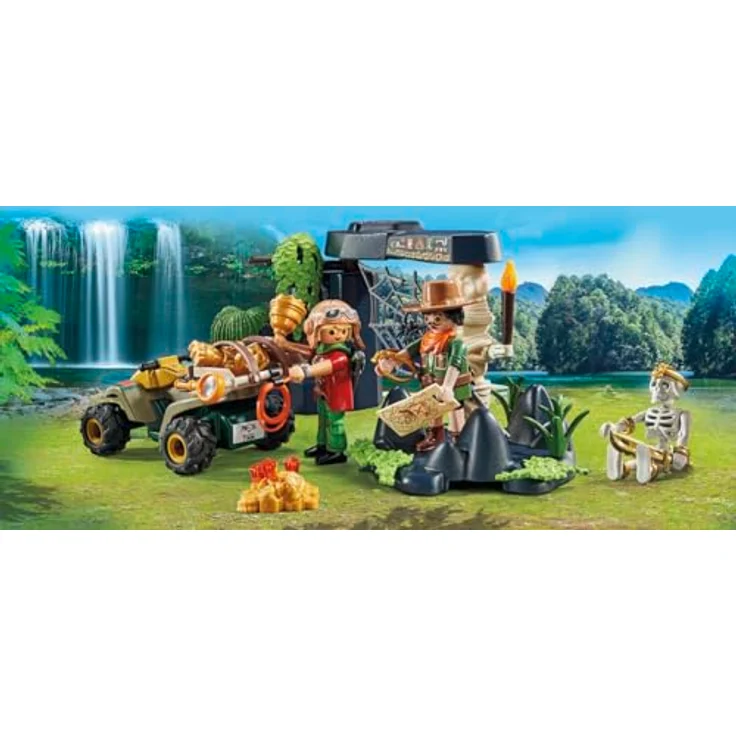 PLAYMOBIL 71454 Schatzsuche im Dschungel Spielset, inklusive Quad, Schatzkarte und 2 Figuren, Mehrfarbig – Bild 5