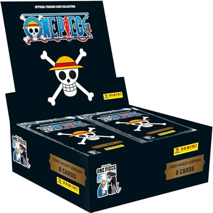 Panini One Piece 25. Geburtstag Box mit 18 Packs (144 Karten)