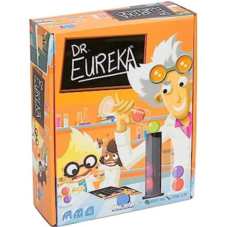 Blue Orange Games Dr. Eureka, Brettspiel für 2-4 Spieler ab 6 Jahren, Schnelligkeitsstil