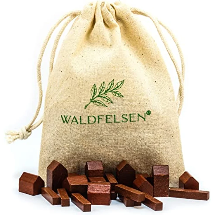 Waldfelsen® Hozfiguren für Die Siedler, 4 Städte, 5 Siedlungen und 15 Straßen, aus echtem Massivholz, braun – Bild 3