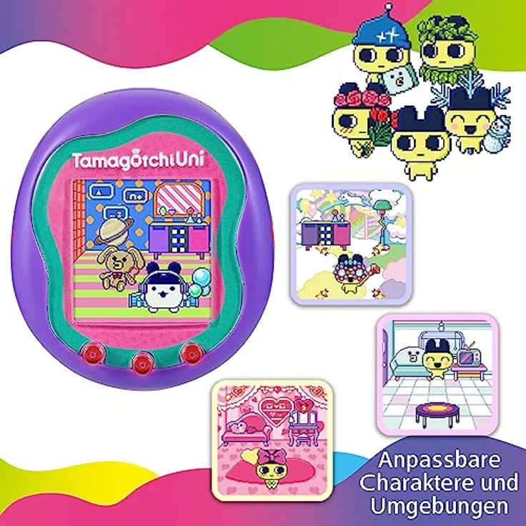 Bandai Tamagotchi Uni, Interaktives virtuelles Haustier mit multilingualer Unterstützung – Bild 4