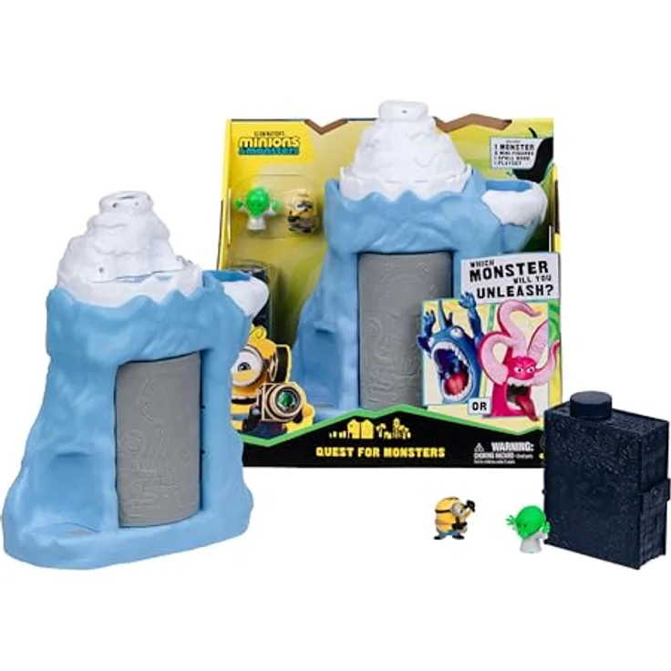 MINIONS Illumination Monster Spielset Monstersuche mit Goomi, inkl. Zauberbuch zur Enthüllung geheimnisvoller Monster