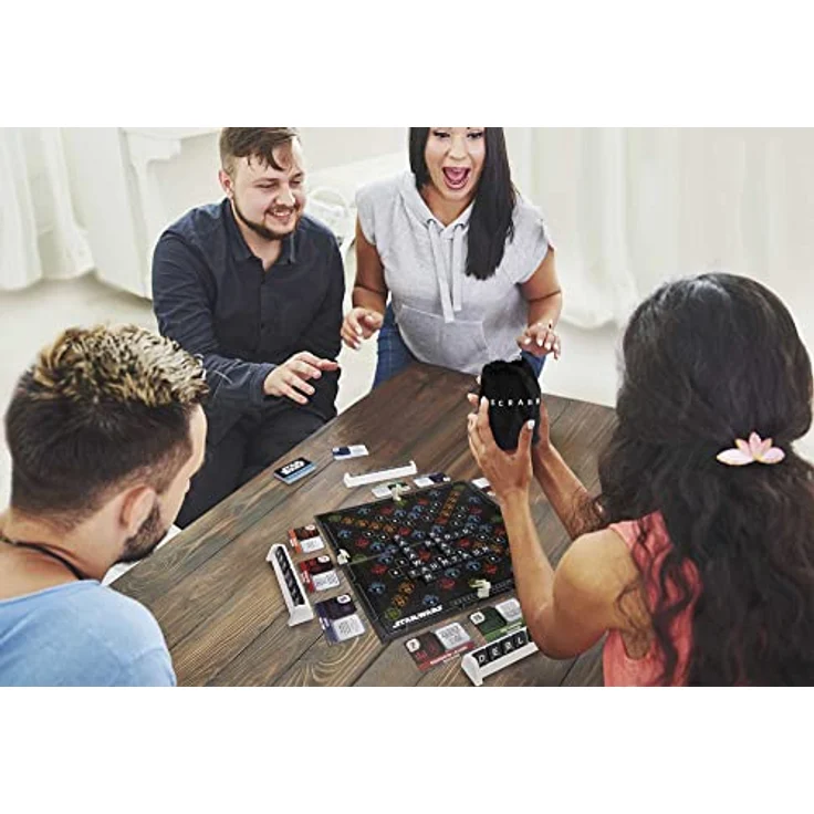 SCRABBLE Star Wars Edition, Brettspiel in französischer Version mit Aurebesh Buchstaben und Galaxie-Modus, HBN59 – Bild 3