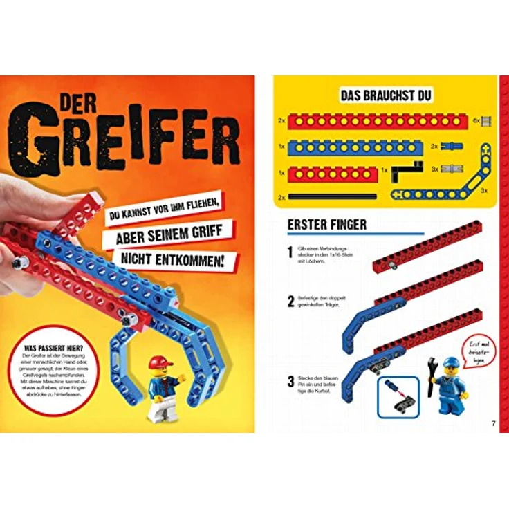 Panini LEGO® Geniale Maschinen, Konstruktionsspielzeug mit 11 Modellen und 58 LEGO-Elementen – Bild 4