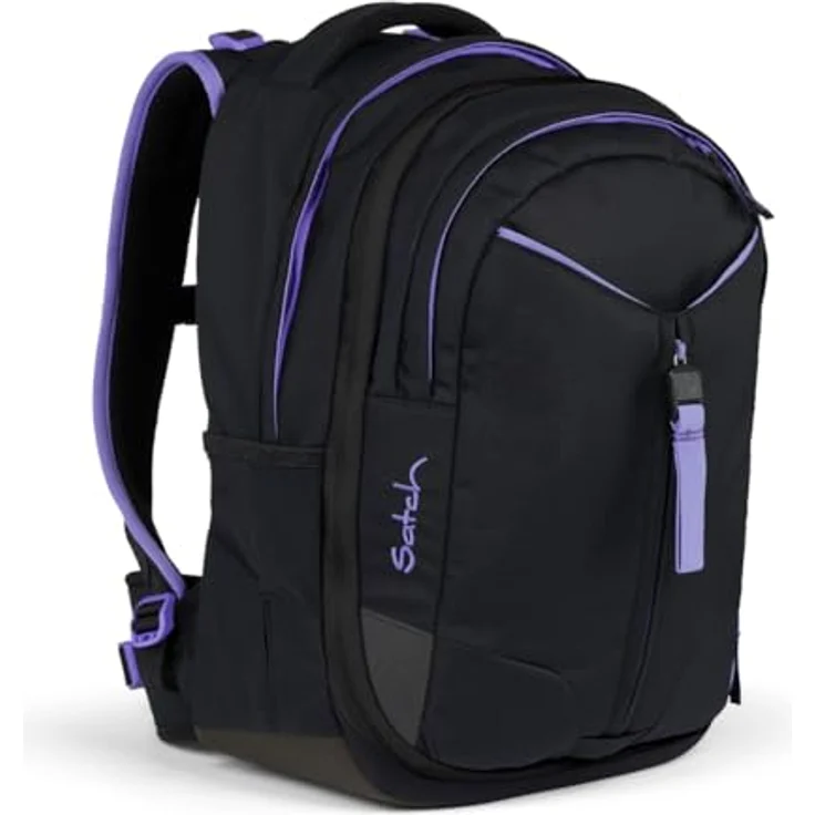 Satch Match Schulrucksack Purple Phantom, ergonomisch, reflektierend, 2 Hauptfächer, 1 Organizerfach – Bild 3