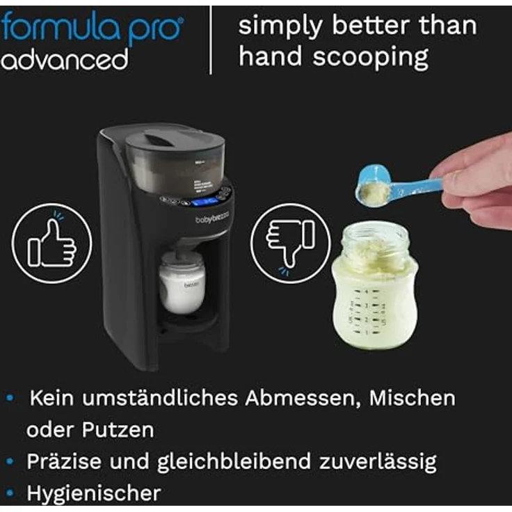 Baby Brezza Babyflaschenwärmer, Formula Pro Advanced automatischer Flaschenzubereiter, schnell, präzise, mit 3 Temperaturen – Bild 6