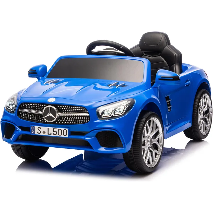 FCH Elektroauto Kinderauto Mercedes-Benz SL500, 12V mit 2,4G Fernbedienung und LED-Leuchten, Blau