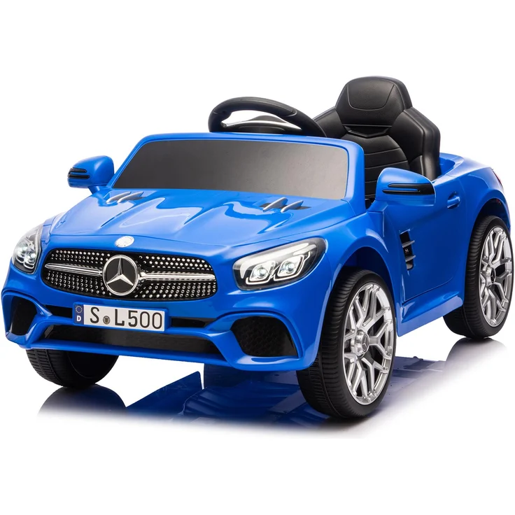 FCH Elektroauto Kinderauto Mercedes-Benz SL500, 12V mit 2,4G Fernbedienung und LED-Leuchten, Blau