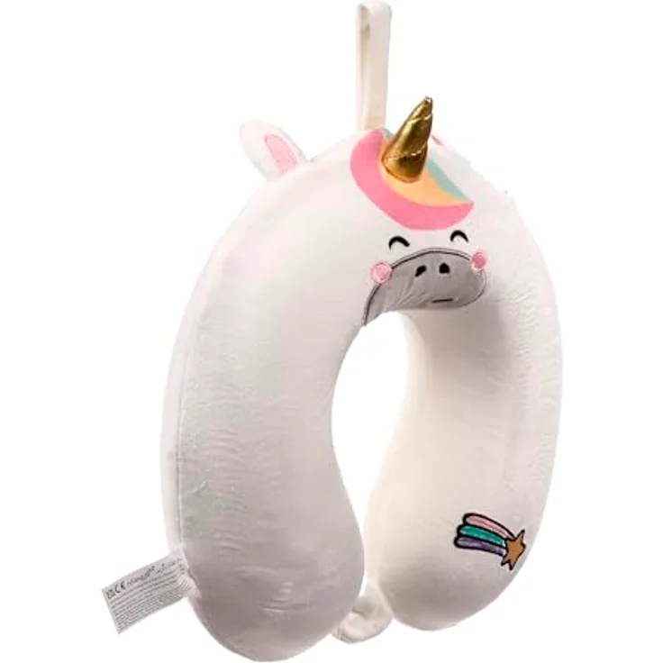 Triton-X Relaxeazzz Astra das Einhorn Adoracorns Plüsch Memory Foam Reisekissen für optimalen Komfort und Unterstützung – Bild 2