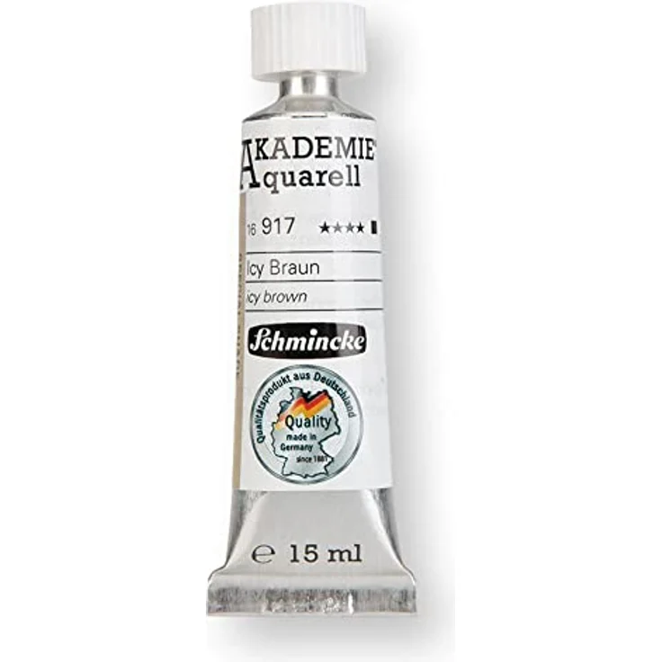 Schmincke AKADEMIE® Aquarell Tubenfarbe, 15 ml Tube, Icy Braun, pastellige Icy Colours, feine Künstler-Aquarellfarbe – Bild 1