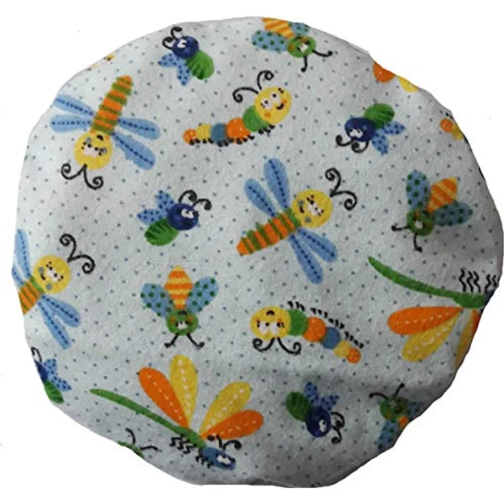 Feine Lebensart Körnerkissen Wärmekissen 15 cm rund mit Kissenhülle, Kirschkern, Flatterlinge hellblau, waschbar bis 30°C, als Wärme- und Kühlkissen geeignet