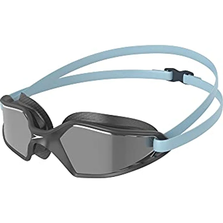 Speedo Hydropulse Mirror Schwimmbrille, Bequeme Passform, Verstellbares Design, Grau und Silber, Erwachsene Unisex Größe – Bild 1
