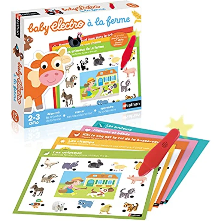 Nathan Baby Electro, elektronisches Frage- und Antwortspiel über Nutztiere für Kleinkinder ab 2 Jahren – Bild 3