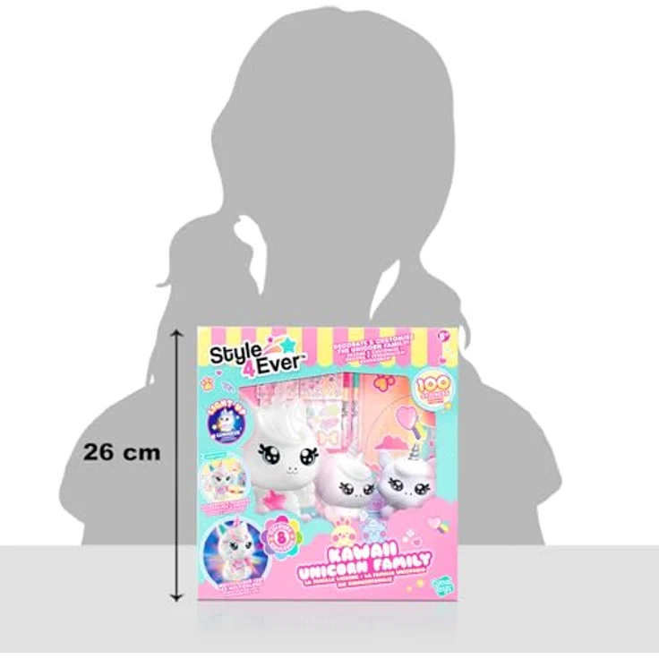 Canal Toys The Unicorn Family Light Up, Sammelfiguren mit leuchtender Einhorn-Mama und leuchtenden Baby-Einhörnern, 3 Stickerblätter, 2 Marker – Bild 10