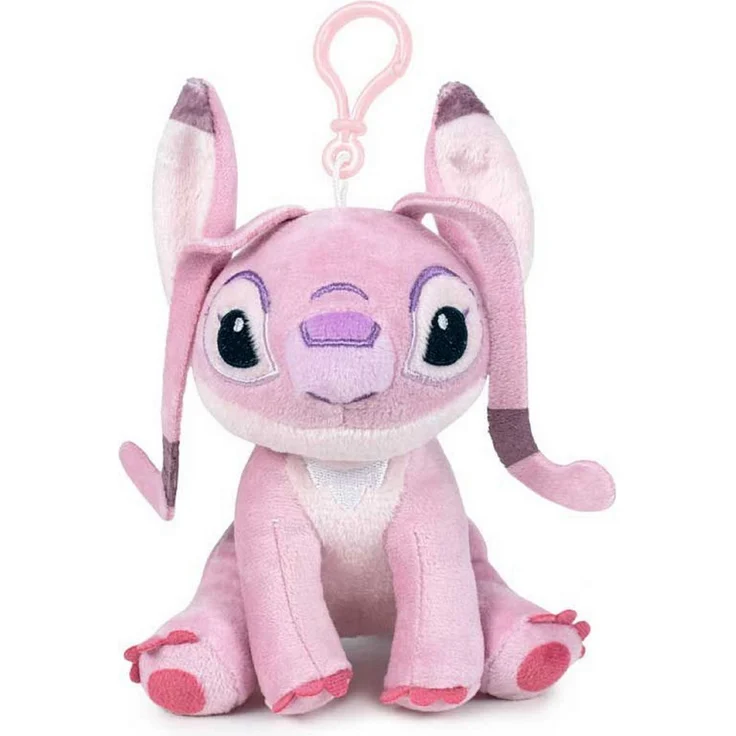 Lilo & Stitch Schlüsselanhänger Plüsch Schlüsselanhänger mit lustigen Soundeffekten, hochwertiges Plüschmaterial mit Stickereien, 13 CM Höhe, blau