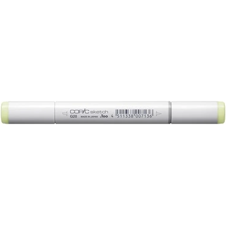Copic Sketch Marker Typ G - 20, Wax White, professioneller Pinselmarker mit Super-Brush- und Medium-Broad-Spitze, schnelltrocknend – Bild 4