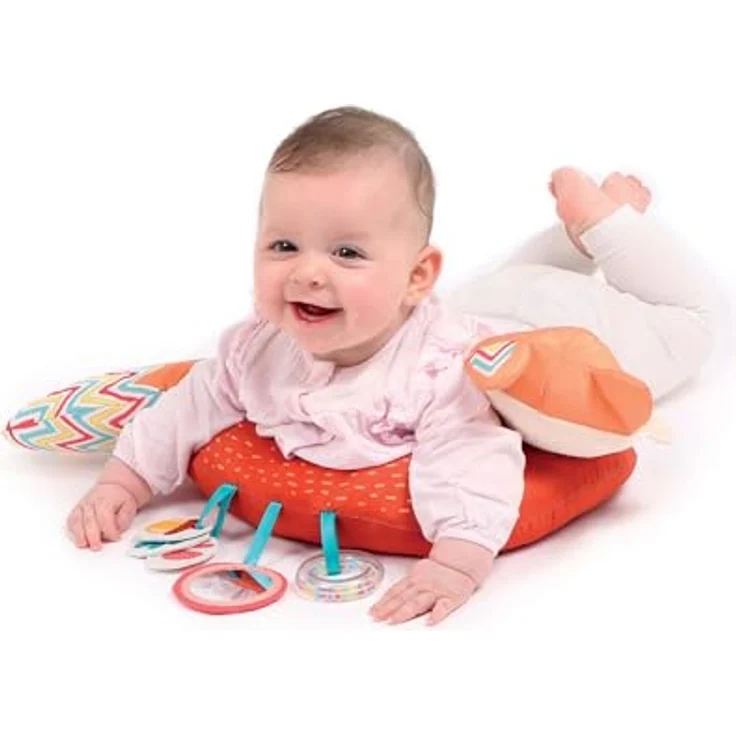 LUDI Fox Activity Pillow, Aktivierungsspiel für Babys ab 3 Monaten, 5 sensorische Aktivitäten zur Entwicklung der Sinne und Muskelstärkung in der Bauchlage – Bild 2