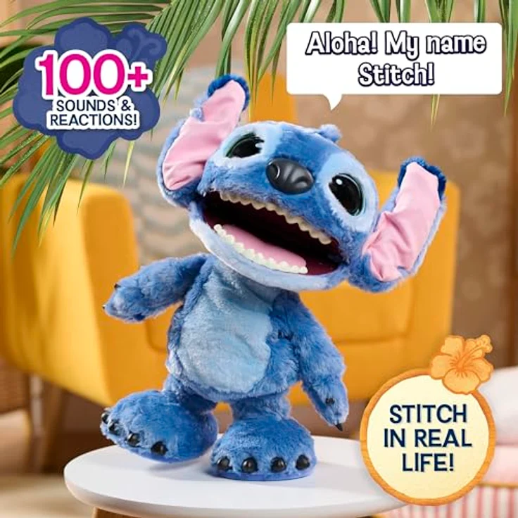 Just Play Stitch Ultimate Electronic Pet, interaktives Plüschspielzeug mit über 100 Sound- und Bewegungs-Kombinationen, 43 cm, offiziell lizenziert – Bild 2