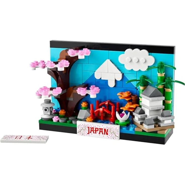 Stein-Experte Lego® 40713 Postkarte aus Japan, Set mit 262 Teilen, Deko-Postkarte mit Kirschblüten & Pagode – Bild 3