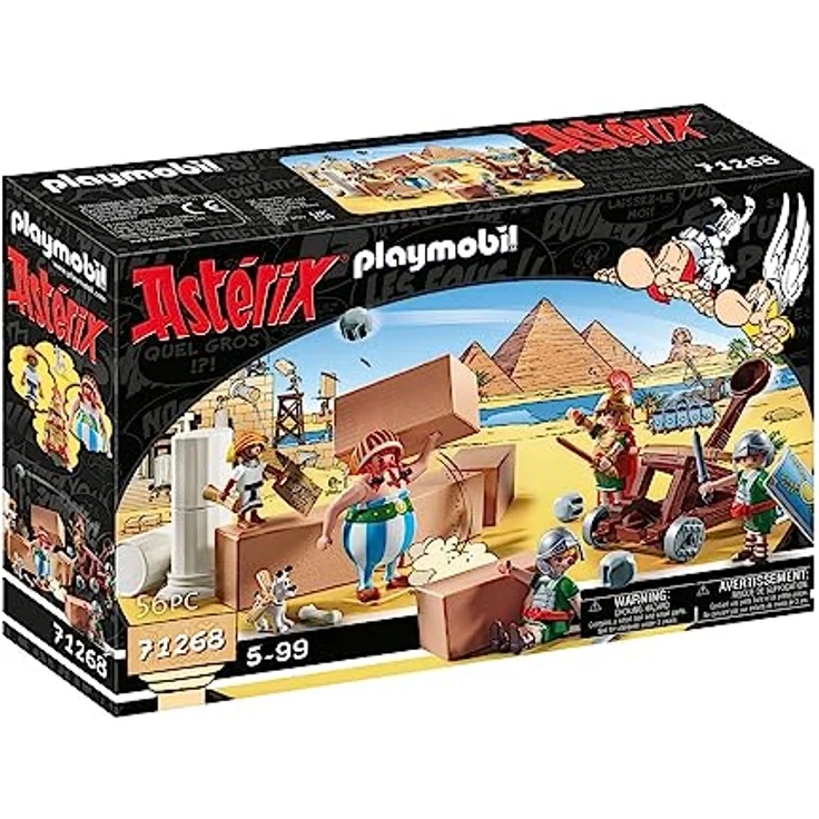 PLAYMOBIL Asterix 71268 Numerobis und die Schlacht um den Palast, funktionierendes Katapult der Römer, Obelix, Numerobis, Idefix und 3 romische Soldaten, Spielzeug für Kinder ab 5 Jahren – Bild 2
