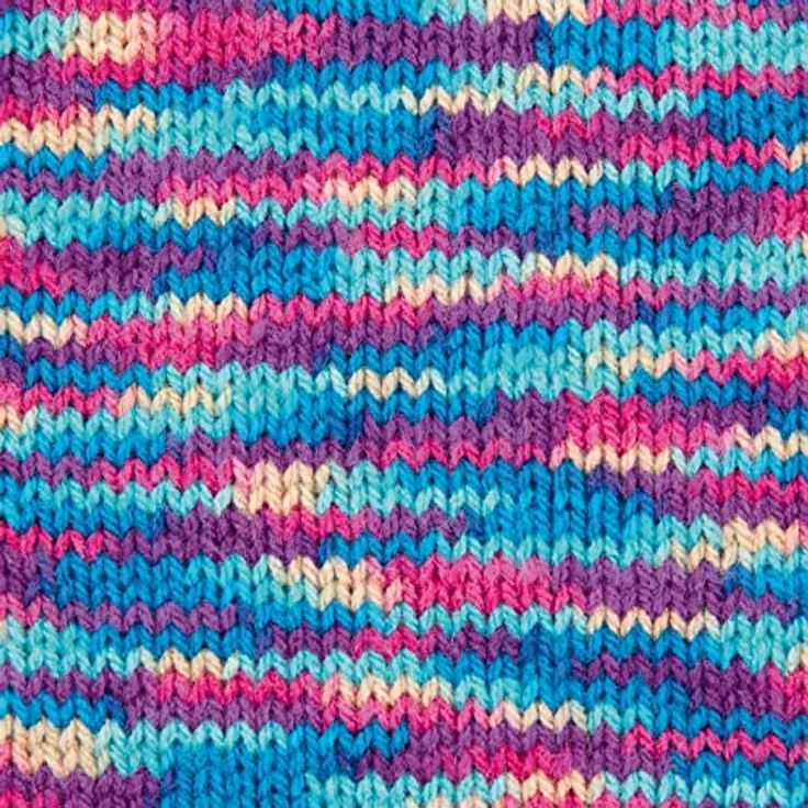 Gründl Lisa Premium color (Strick- & Häkelgarn mit wollähnlichem Charakter aus 100 % Polyacryl, 50 g / 133 m, Nadelstärke: 3,5 - 4,5, 1 x 50 g), petrol-mint-lila-color – Bild 2